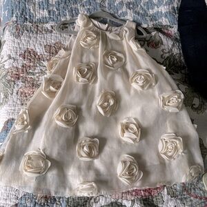 Chiffon beige toddler dress